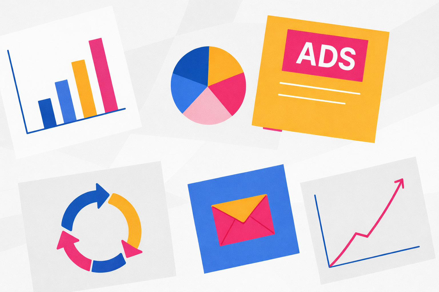 Abstrakte Farbflächen als Trenner